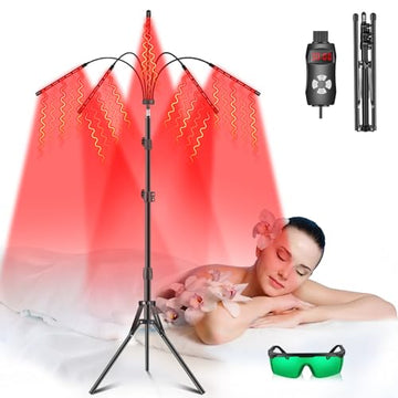 Red Light Therapy Lamp, 150 LEDs Infrared Light Therapy with Adjustable Stand - 660nm Redlight Rikimxin uk supplements