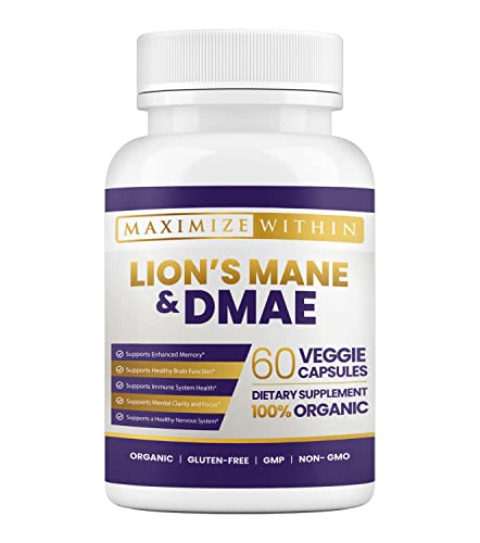 Lion's Mane & DMAE Capsules: Enhance Memory, Boost Mental Clarity Maximum Slim uk supplements