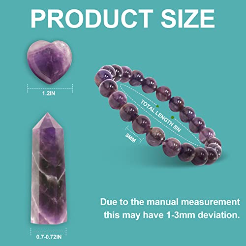 Goplemo Crystals and Healing Stones Gift Set, Amethyst Healing Crystals Set for Reiki Meditation Goplemo uk supplements