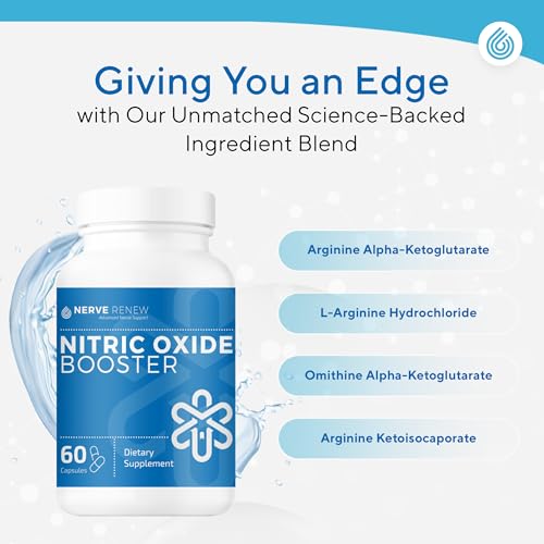 NERVE RENEW Nitric Oxide Booster - Nitric Oxide Supplement with L Arginine Hydrochloride NERVE RENEW uk supplements