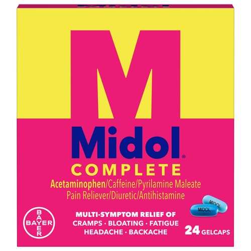 Midol Complete Gelcaps 24ct: Midol Complete Menstrual Pain Relief Gelcaps with Acetaminophen Midol uk supplements