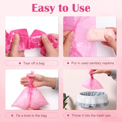 150Pcs Sanitary Napkin Disposal Bags, Luxiv Pink Disposable Sanitary Bag Personal Care Disposal Bags Luxiv uk supplements