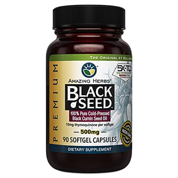 Amazing Herbs Premium Black Seed Oil Capsules - Cold Pressed Nigella Sativa Aids Amazing Herbs uk supplements