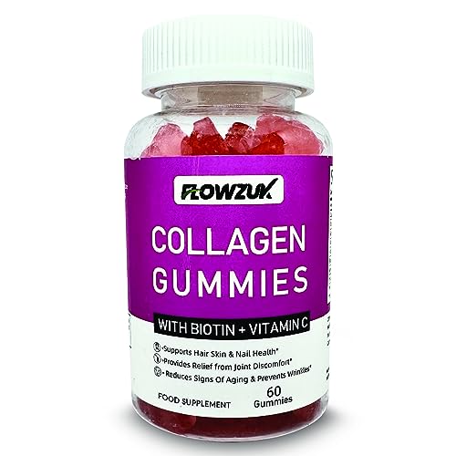 Collagen Gummies High Strength with Biotin Vitamin C & E | Flowzuk | Anti Aging, Hair Growth FLOWZUK uk supplements
