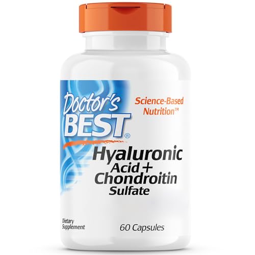 Doctor's Best, Hyaluronic Acid with Chondroitin Sulphate and Collagen, 60 Capsules, Gluten Free, SOYA Free Doctor's BEST uk supplements
