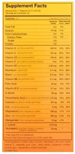 Vivioptal Kids, Liquid Multivitamin & Multiminerals Supplement, Berries, 8.45 Fl Oz Aus Healthcare uk supplements