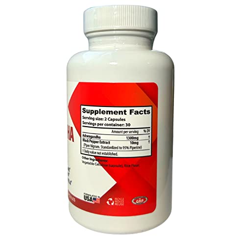 Aulona Care Ashwagandha with Black Pepper 1300mg for Healthy Adrenaline, Stress Relief Aulona Care uk supplements