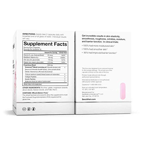 SeroVital Skin Restore, Healthy Skin Supplement with Ceramides and Hyaluronic Acid Serovital uk supplements