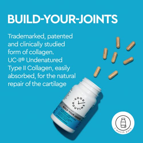Build-Your-Joints (30 Vegetarian Capsules) - Knee Pain, Joint Pain, Pills, Treatment for Joints, Collagen,Repair GOOD ROUTINE uk supplements