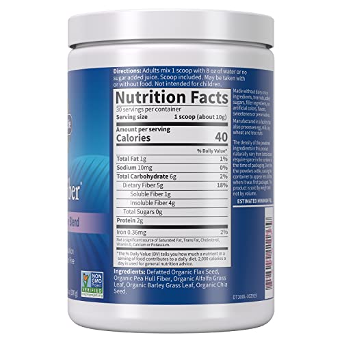 Garden of Life Organic Unflavored Fiber Powder Detox Blend with Chia, Alfalfa & Barley Garden of Life uk supplements