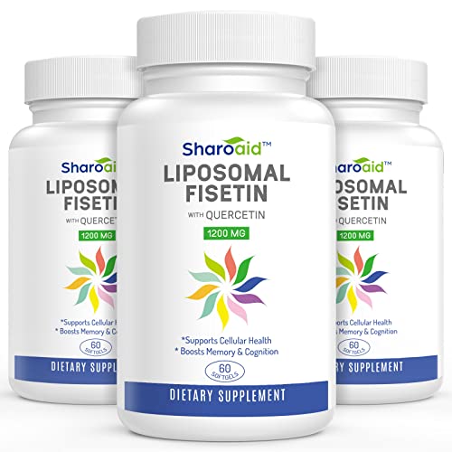 Sharoaid Liposomal Fisetin with Quercetin Supplements 1200 mg per Serving,High Absorpti Sharoaid uk supplements