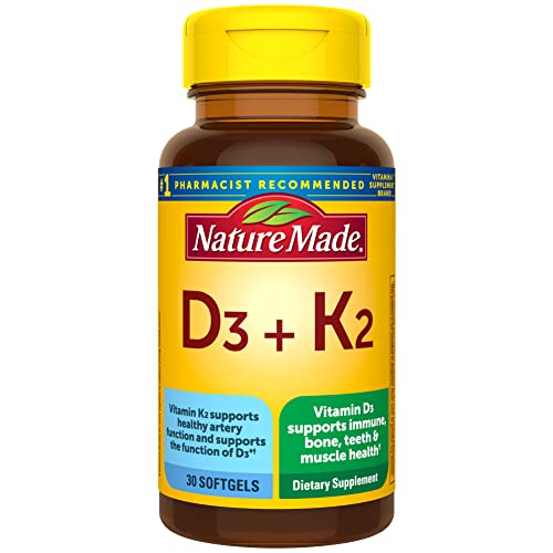 Nature Made Vitamin D3 K2, 5000 IU (125 mcg) Vitamin D, Dietary Supplement for Bone Nature Made uk supplements