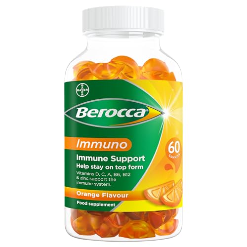 Berocca Immuno Gummy Vitamins, Orange Flavour, Bursting with Immune System Berocca uk supplements