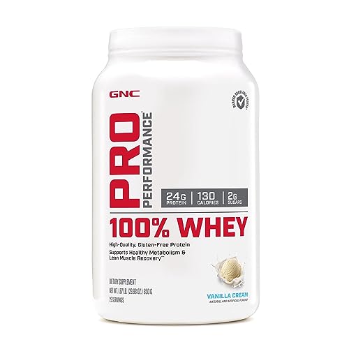 GNC Pro Performance 100% Whey Protein Powder - Vanilla Cream, 25 Servings GNC uk supplements