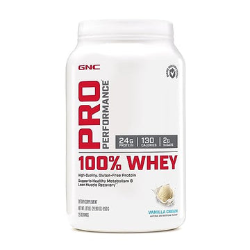 GNC Pro Performance 100% Whey Protein Powder - Vanilla Cream, 25 Servings GNC uk supplements