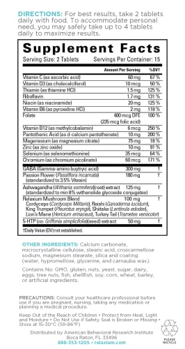 Relaxium Calm, Non-Habit Forming, Stress and Mood Support Supplement Relaxium uk supplements