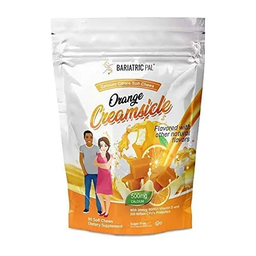 BariatricPal 30-Day Bariatric Vitamin Bundle (Multivitamin ONE 1 per Day! Chewable with 45mg Iron - Mixed Berry and Calcium Citrate Soft Chews 500mg with Probiotics - Orange Creamsicle) BariatricPal uk supplements