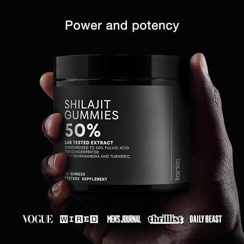 Shilajit Gummies 6000mg Equivalent (3X Stronger) – Himalayan Sourced + Ashwagandha + Turmeric – Lab Tested Toniiq uk supplements