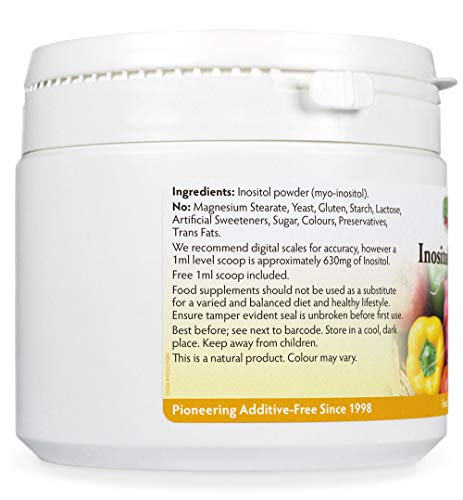 Inositol (Myo-Inositol) Powder 300g, Also Called Vitamin B8, High Absorption, Vegan Health Leads ...Working With Nature uk supplements