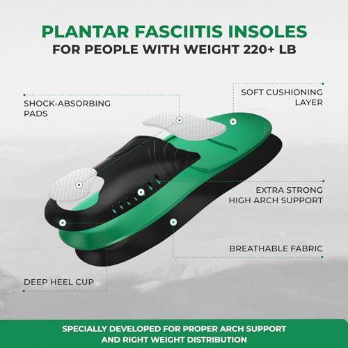 220+ lbs Plantar Fasciitis Strong Arch Support Insoles Inserts Men Women EASYFEET uk supplements