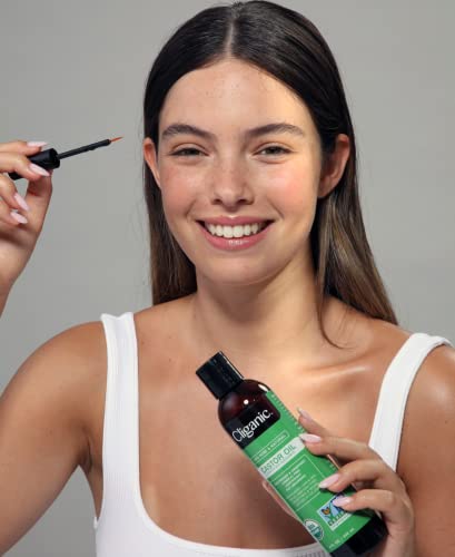 Cliganic USDA Organic Castor Oil, 100% Pure (16oz with Eyelash Kit) - For Eyelashes, Eyebrows, Hair & Skin Cliganic uk supplements