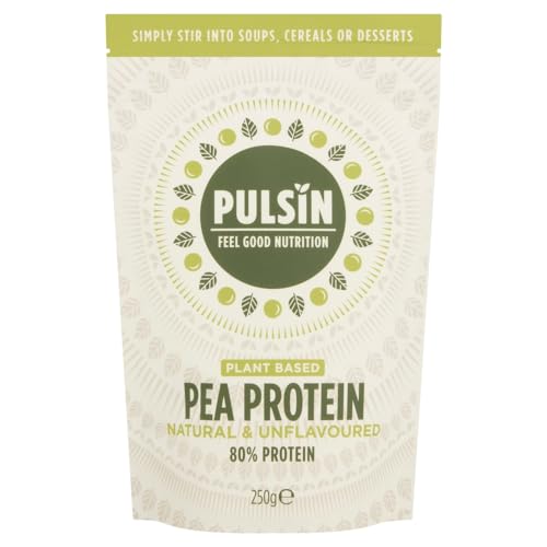 Pulsin - Unflavoured Vegan Pea Protein Powder - 250g - 8.0g Protein, 0g Carbs, 41 Kcals Per Serving Pulsin uk supplements