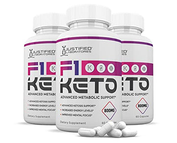 (3 Pack) F1 Keto Pills 800MG Includes goBHB Exogenous Ketones Advanced Ketosis Justified Laboratories uk supplements
