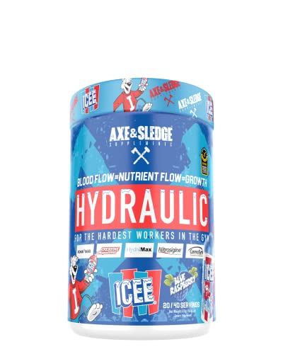 Axe & Sledge Supplements Hydraulic Stimulant-Free Pre-Workout Powder, ICEE Blue Axe & Sledge uk supplements
