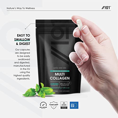 Multi Collagen Protein - Types I, II, III, V & X - Wild Caught Marine, Grass Fed Bovine, Eggshell Revive Naturals uk supplements