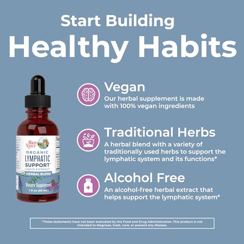 Lymphatic Support Drops | USDA Organic Lymphatic Cleanse Immune Support Supplement MaryRuth Organics uk supplements