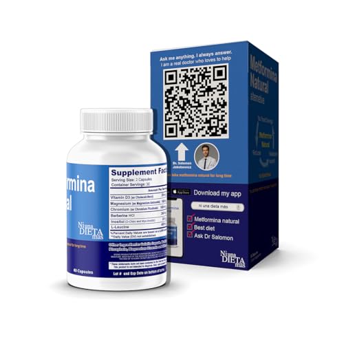 METFORMINA Natural - Weight Loss Aid and Metabolism Support - Dr Salomon, 60 Cap Ni una dieta más uk supplements