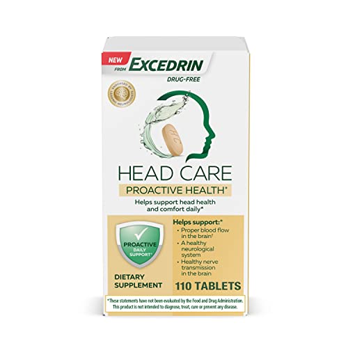 Excedrin Head Care Proactive Health with Magnesium, Riboflavin, Vitamin B6, Folic Acid Excedrin uk supplements