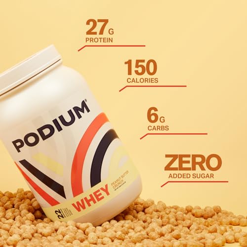 Podium Nutrition, Whey Protein Powder, Peanut Butter Crunch, 22 Servings, 27g of Whey Podium Nutrition uk supplements