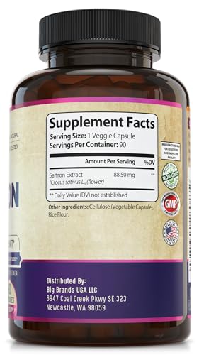 100% Pure Saffron Extract - Metabolism Booster & Natural Appetite Suppressant for Weight Loss WHOLE WORLD WELLNESS uk supplements