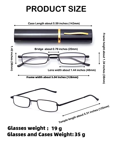HIGHLIKE 4-Pack Slim Pocket Reading Glasses Men Women, Compact Readers Super Clear HIGHLIKE uk supplements