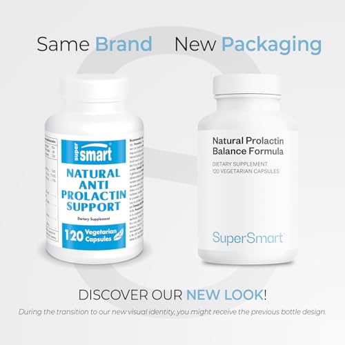 Supersmart - Natural Prolactin Balance Formula - with p5p Vitamin B6, Maca Root, Ashwagandha | Gluten Free - 120 Vegetarian Capsules Supersmart uk supplements