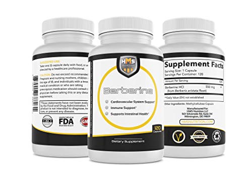 HMS Nutrition 550mg Berberine HCL from Berberis Aristata Root HMS Nutrition uk supplements