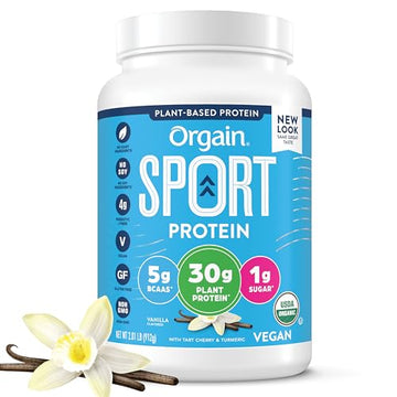 Orgain Organic Sport Vegan Protein Powder, Vanilla - 30g Plant Based Protein, For Pre-Work Orgain uk supplements