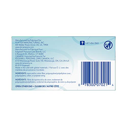 o.b. Pro-Comfort Non-Applicator Tampons, Super Absorbancy, 40 Count (Pack of 1) o.b. uk supplements
