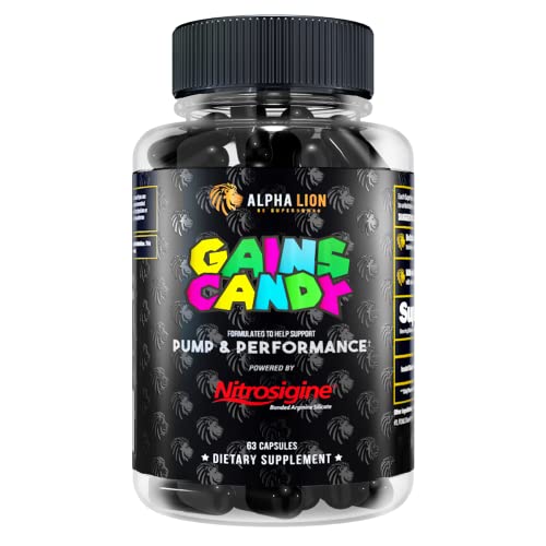 ALPHA LION Gains Candy, Supplement Pills for Muscle Pump & Blood Flow, Nitric Oxide ALPHA LION uk supplements