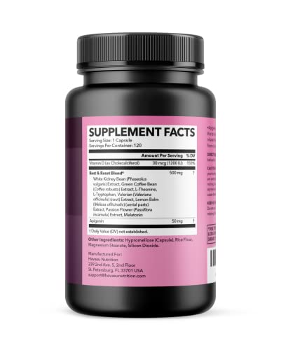 Night Time Fat Burner for Women | Weight Loss and Sleep Support Blend With Apigenin HAVASU NUTRITION uk supplements