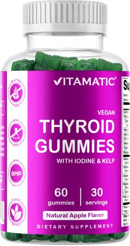 Vitamatic 2 Pack Vegan Thyroid Support Gummies with Iodine & Kelp - 60 Count Vitamatic uk supplements