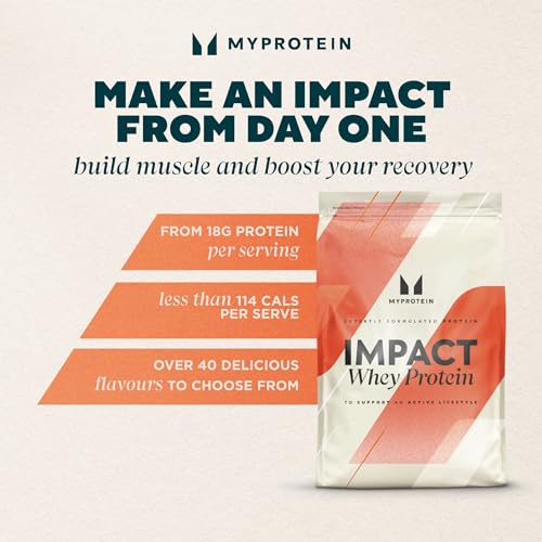 Myprotein Impact Whey Protein Blend, Vanilla, 2.2 lbs (40 Servings) Myprotein uk supplements
