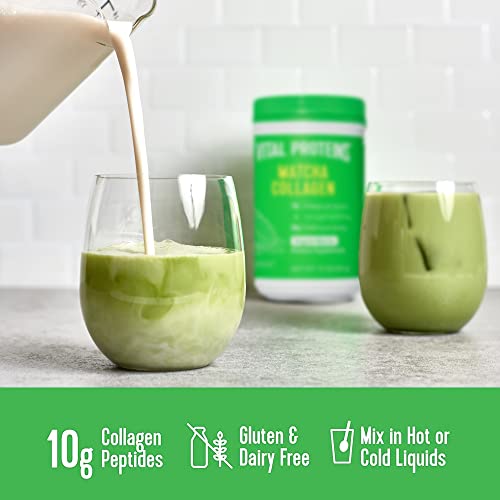 Vital Proteins Matcha Collagen Peptides Powder Supplement, L-theanine & Caffeine, Matcha Green Tea VITAL PROTEINS uk supplements