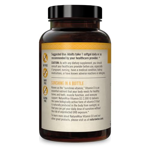 NatureWise Vitamin D3 2000iu (50 mcg) Healthy Muscle Function, and Immune Support NatureWise uk supplements