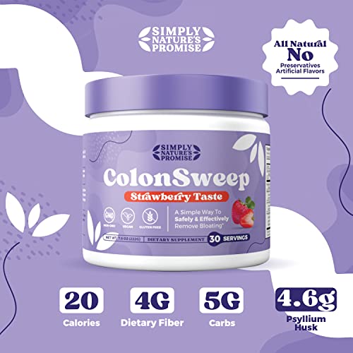 Simply Nature's Promise - ColonSweep Psyllium Husk Powder Colon Cleanser, 8 oz. COLON SWEEP uk supplements