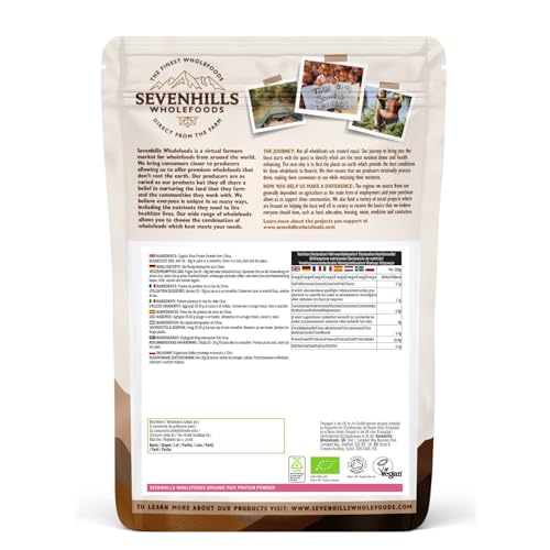 Sevenhills Wholefoods Organic Rice Protein Powder, Vegan, 2kg Sevenhills Wholefoods uk supplements