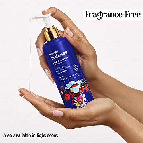 Always Cleanse Feminine Intimate Wash For Women, Ph Balanced For Sensitive Skin, Fragrance-Free Always uk supplements