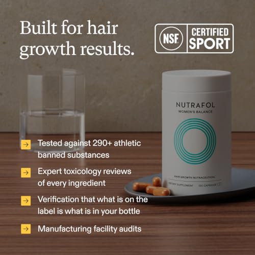 Nutrafol Women's Balance Hair Growth Supplements, Ages 45 and Up, Clinically Proven for Visibly Thicker Hair and Scalp Coverage, Dermatologist Recommended - 1 Month Supply Nutrafol uk supplements