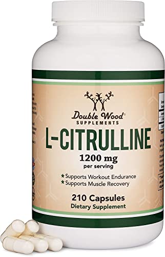 L Citrulline Capsules 1,200mg Per Serving, 210 Count (L-Citrulline Increases Levels Double Wood Supplements uk supplements